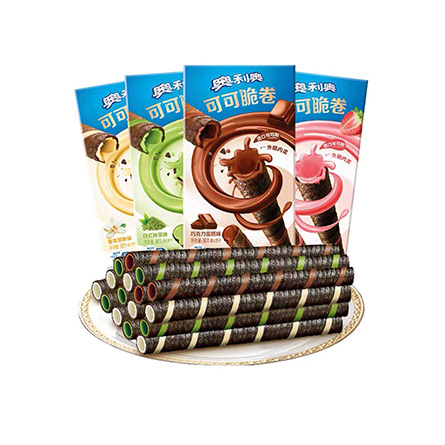 New Packaging Oreo Cocoa Crisp Rolls 50g